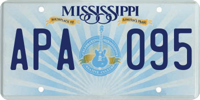 MS license plate APA095