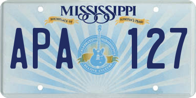 MS license plate APA127