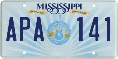 MS license plate APA141