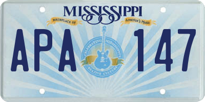 MS license plate APA147