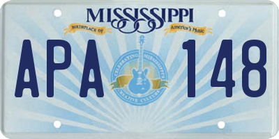 MS license plate APA148