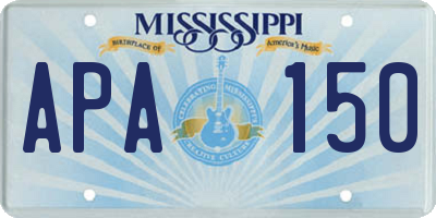 MS license plate APA150
