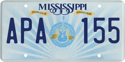 MS license plate APA155