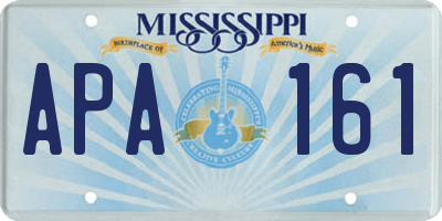 MS license plate APA161