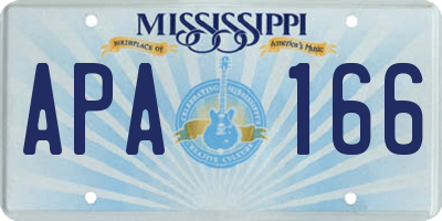 MS license plate APA166