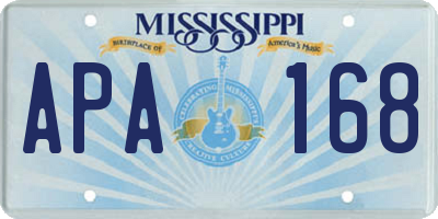 MS license plate APA168