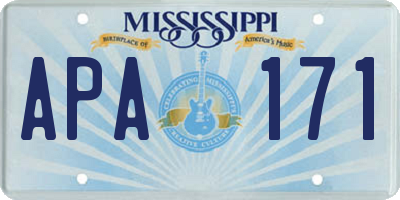 MS license plate APA171