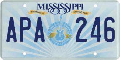MS license plate APA246