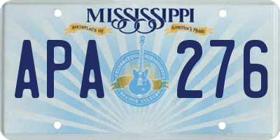 MS license plate APA276