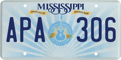 MS license plate APA306