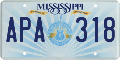 MS license plate APA318