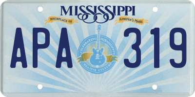 MS license plate APA319