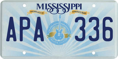 MS license plate APA336