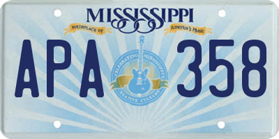 MS license plate APA358