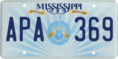 MS license plate APA369