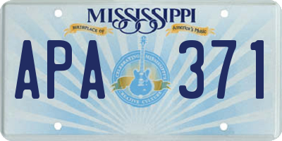 MS license plate APA371