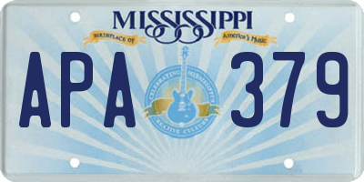 MS license plate APA379