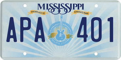 MS license plate APA401