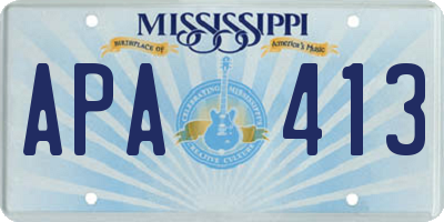 MS license plate APA413