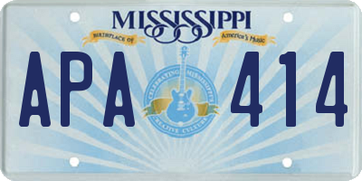 MS license plate APA414