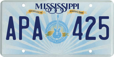 MS license plate APA425
