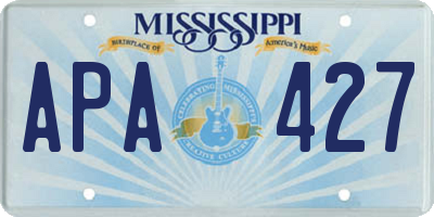 MS license plate APA427
