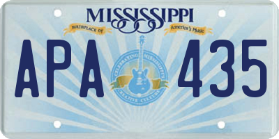 MS license plate APA435