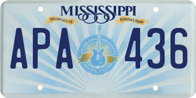 MS license plate APA436