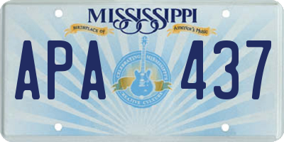 MS license plate APA437