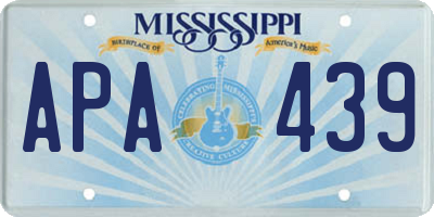 MS license plate APA439