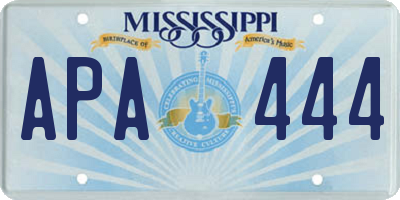 MS license plate APA444