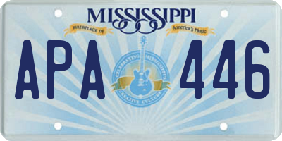 MS license plate APA446