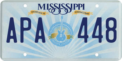 MS license plate APA448