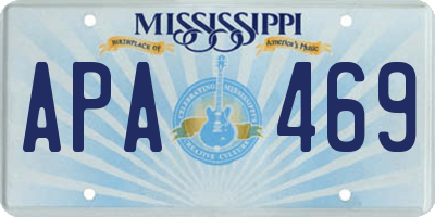MS license plate APA469