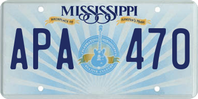 MS license plate APA470