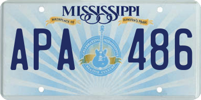 MS license plate APA486