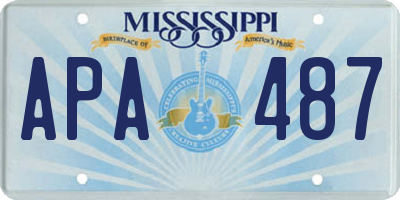 MS license plate APA487