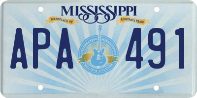 MS license plate APA491