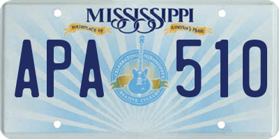 MS license plate APA510