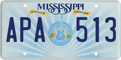 MS license plate APA513