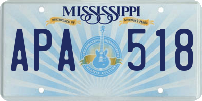 MS license plate APA518