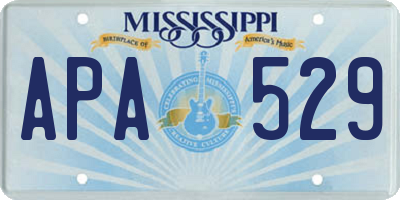 MS license plate APA529