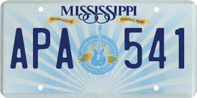 MS license plate APA541