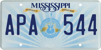 MS license plate APA544