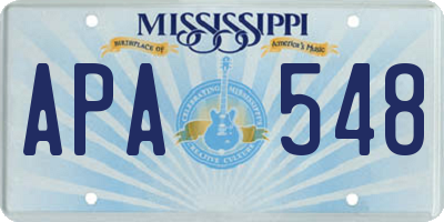 MS license plate APA548