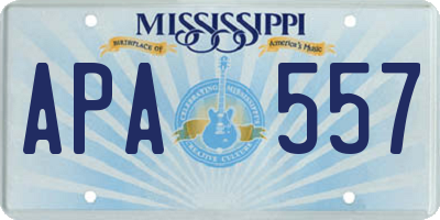 MS license plate APA557