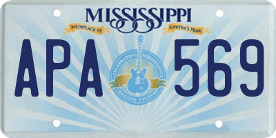 MS license plate APA569