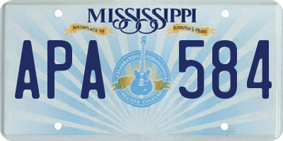 MS license plate APA584