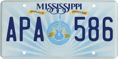 MS license plate APA586