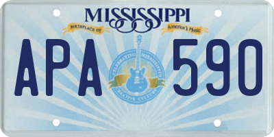MS license plate APA590